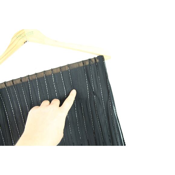 Beaded Silk Scarf 70" x 20" Sheer Whimsigoth 90s Witchy Y2K Rectangle Shawl - Picture 10 of 14